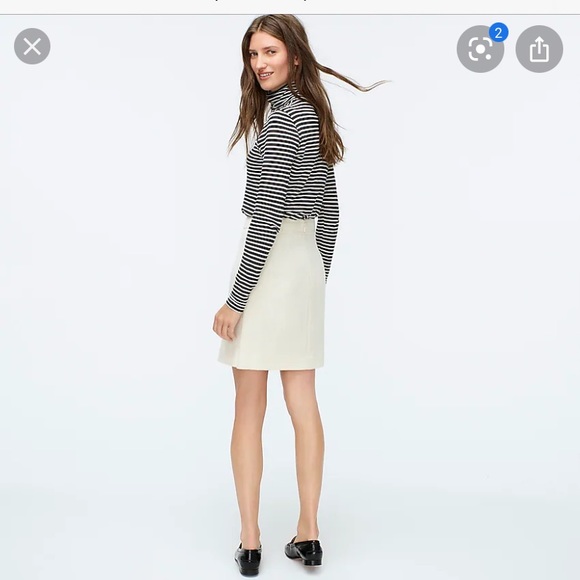 Princess mini skirt in Double-serge wool - Picture 5 of 6